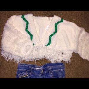 Mohair crop sweater